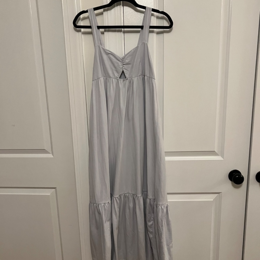 ZARA pale blue cut out maxi dress, size Medium - Picture 4 of 7